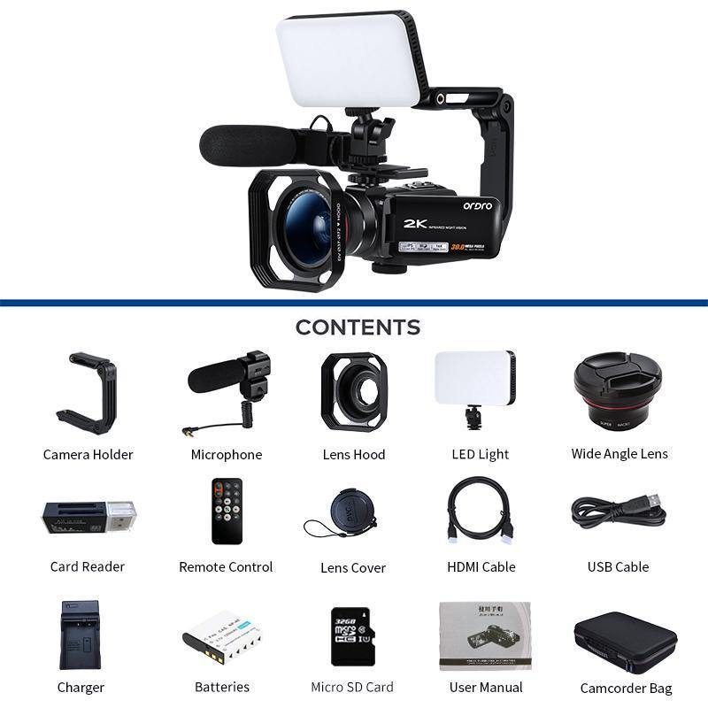 ORDRO HDV-Z63 16X Digital Zoom Camcorder - Ordro